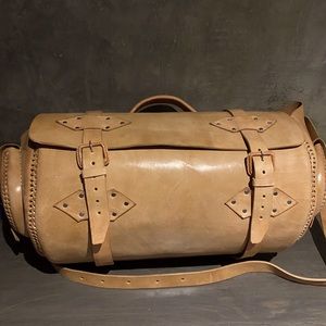 Leather hand crafted duffle bags
